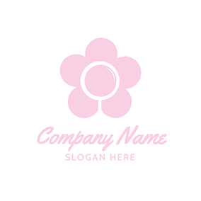 Flower Logo Beautiful Flower Magnifier Search logo design