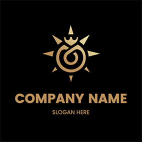 Sun Logo Circle Sun Light Royal logo design