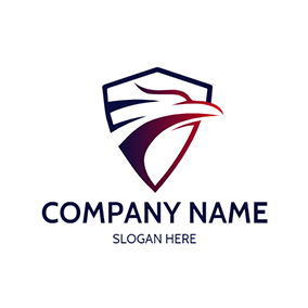 Animal & Pet Logo Gradient Shield Eagle logo design