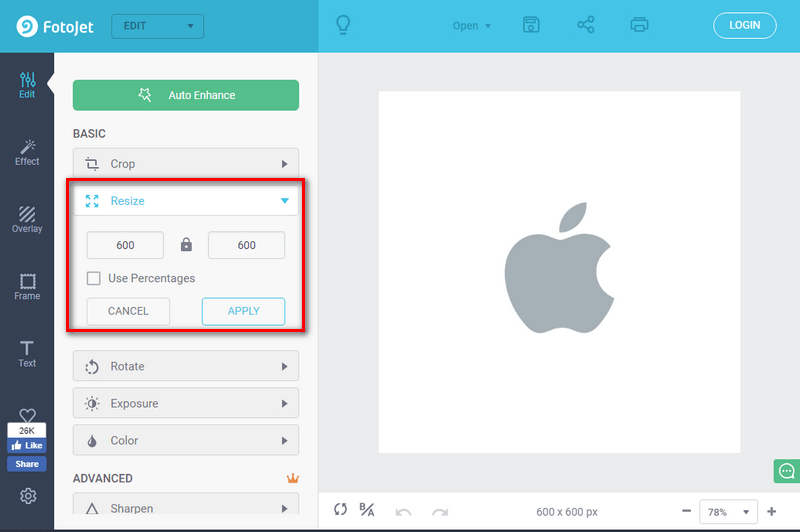 How to resize a pixel image with FotoJet.