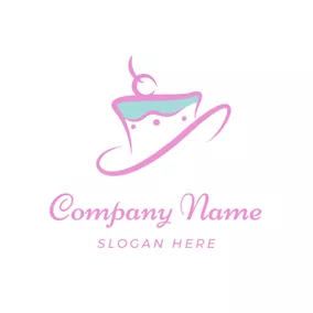 Bakery Logo Abstract Cupcake Icon logo design