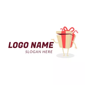 Storage Logo Anthropomorphic Brown Gift logo design