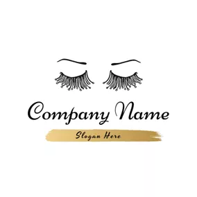 Eyelash Logo Arch Eyebrow and Eyelash logo design