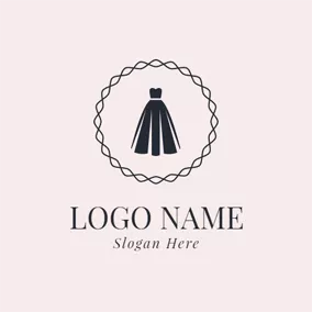 Holiday & Special Occasion Logo Beautiful Black Dress logo design