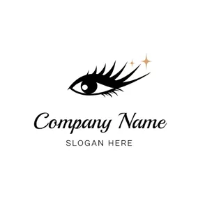 Eyelash Logo Beautiful Eyeball and Eyelash logo design