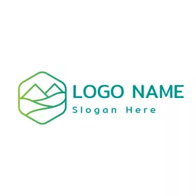 Nature Logo Big Green Mountain logo design