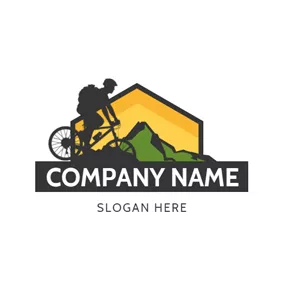 Travel & Hotel Logo Black Bike and Venturer logo design