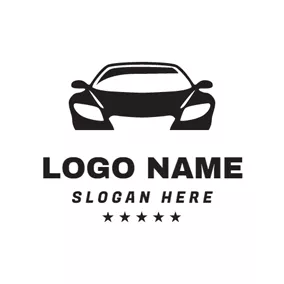 Car & Auto Logo Black Star and Car logo design