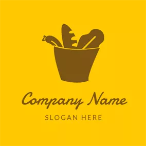 Retail & Sale Logo Brown Flower Pot logo design