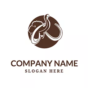 Abstract Logo Circle Ivory and Abstract Mammoth logo design