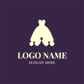 Wedding Logo Crown and Wedding Dress logo design