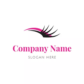 Eyelash Logo Decoration Line and Eyelash logo design