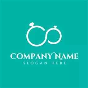 Luxury Logo Double Diamond Rings logo design