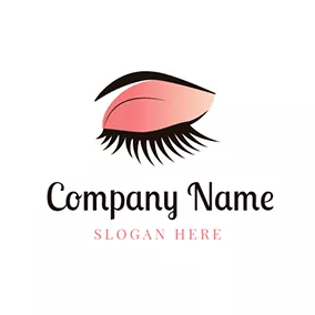 Eyelash Logo Eye Shadow and Eyelash logo design