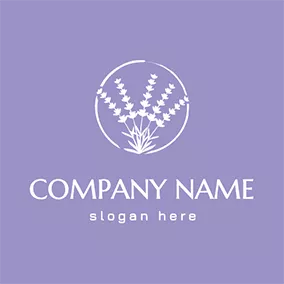 Flower Logo Flower In Circle Lavender logo design