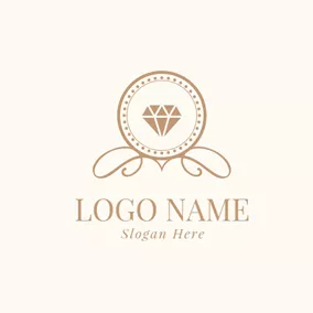 Holiday & Special Occasion Logo Golden Diamond Mirror logo design