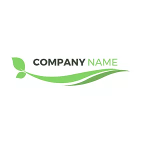 Nature Logo Green Growing Leaves logo design