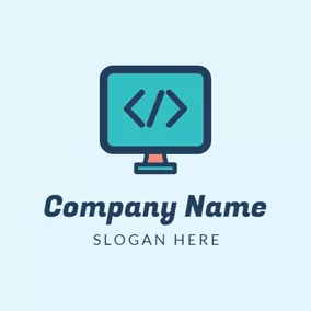 Software & App Logo Handy Desk Computer logo design