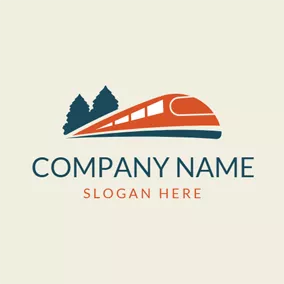 Logistics Logo Modern High Speed Train logo design