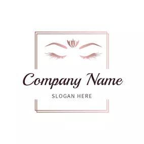 Eyelash Logo Rectangle Seraphic Eyebrow and Eyelash logo design