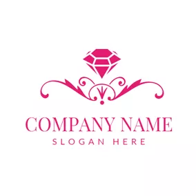 Luxury Logo Red Jewelry and Diamond logo design