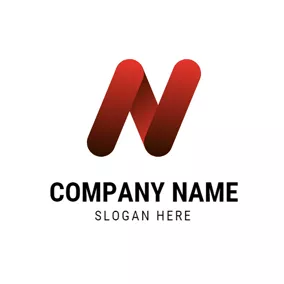 Software & App Logo Red Letter N logo design