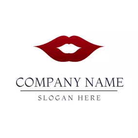 Brand Logo Red Lip and Fashion Brand logo design