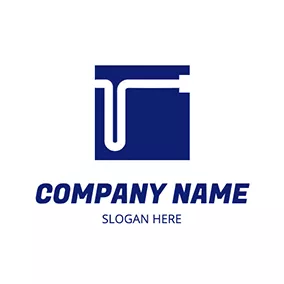 Construction Logo Simple Pipeline Construction logo design