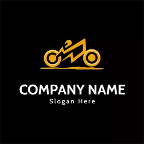 Transportation Logo Simple Yellow Scooter Icon logo design