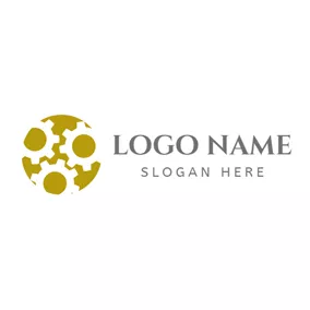 Industrial Logo Small White Cogwheel logo design