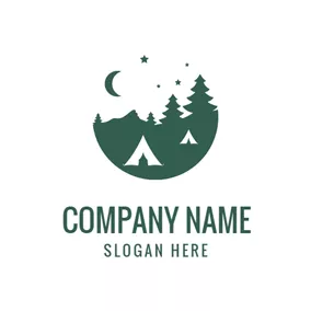 Nature Logo Starry Forest Park logo design